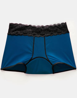 Joyja Emily period-proof panty in color Classic Blue and shape shortie