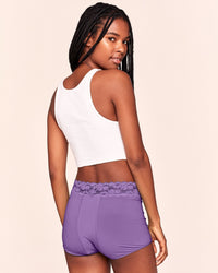 Joyja Emily period-proof panty in color Amethyst Orchid and shape shortie