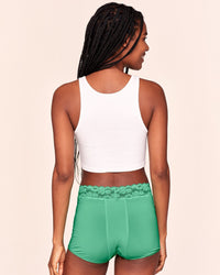 Joyja Emily period-proof panty in color Jade Cream and shape shortie