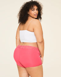 Joyja Emily period-proof panty in color Sunkist Coral and shape shortie