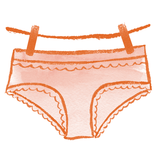 Amelia High Waisted Brown Period Panties, XS-XL