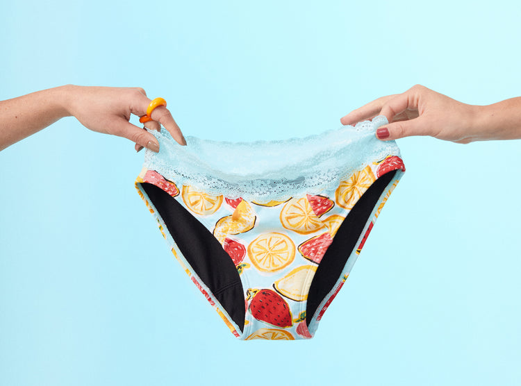 Joyja absorbent period bikini fruit print
