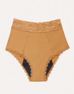 Joyja Amelia period-proof panty in color Sand Dry and shape high waisted