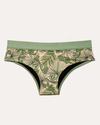 Joyja Cindy period-proof panty in color Breezy Palms  and shape cheeky
