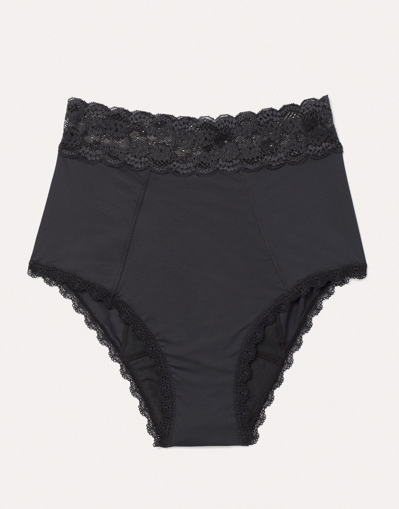 Joyja Amelia period-proof panty in color Jet Black and shape high waisted
