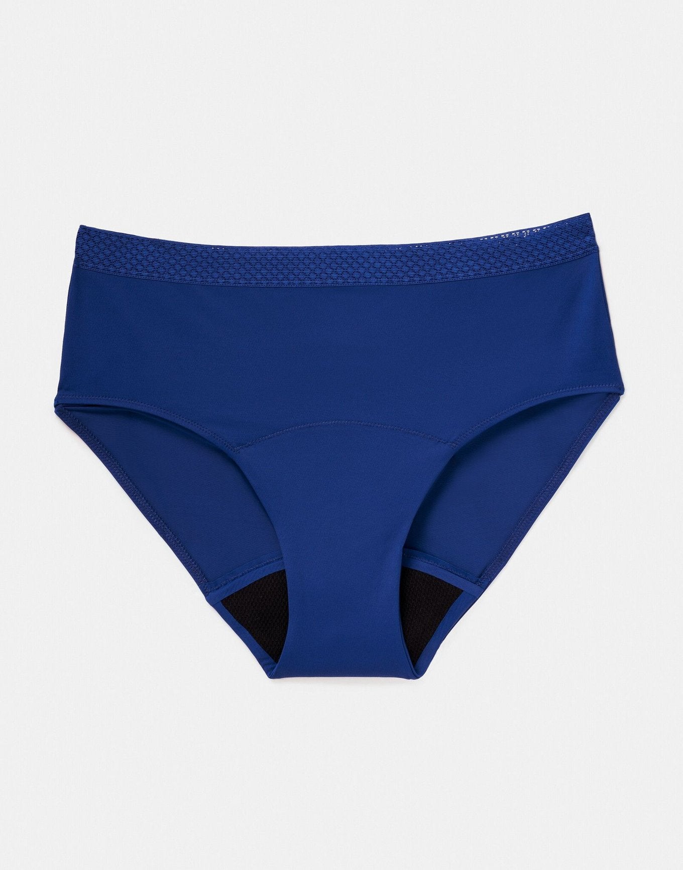 Joyja Madison period-proof panty in color Sodalite Blue and shape midi brief