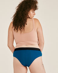 Joyja Cindy period-proof panty in color Classic Blue and shape cheeky