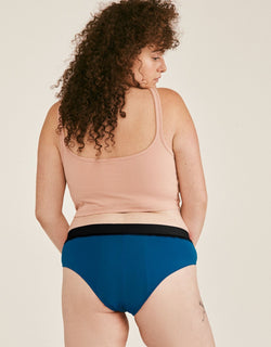 Joyja Cindy period-proof panty in color Classic Blue and shape cheeky