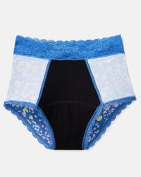 Joyja Amelia period-proof panty in color Jungle Confetti C01 and shape high waisted