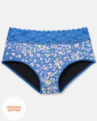 Joyja Ella period-proof panty in color Jungle Confetti C01 and shape midi brief