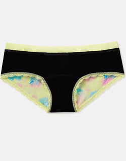 Joyja Olivia period-proof panty in color Melted Tie Dye C02 and shape hipster