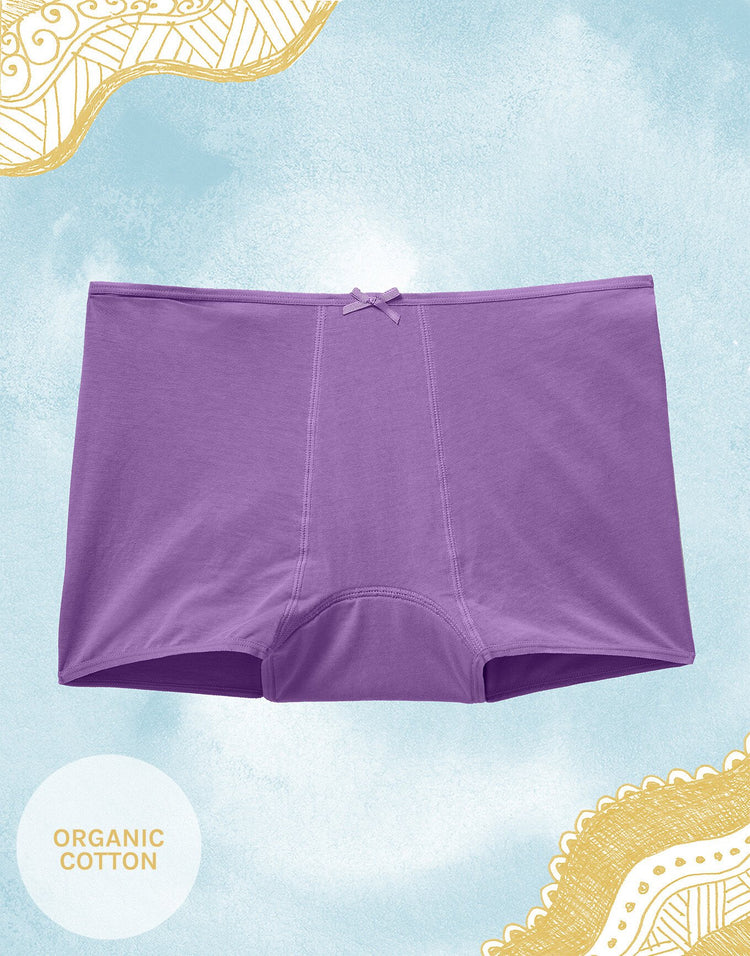 Joyja Aidan Teens period-proof panty in color Amethyst Orchid and shape shortie