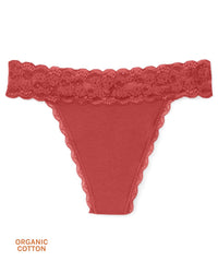 Joyja Lily period-proof panty in color Baked Apple and shape thong