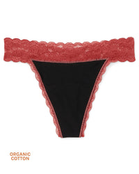 Joyja Lily period-proof panty in color Baked Apple and shape thong