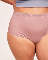 Belabumbum Mama Smoothing Brief Maternity & Postpartum Absorbent Panty in color Pale Mauve and shape high waisted