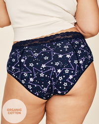 Joyja Ella period-proof panty in color Seeing Stars C01 and shape midi brief