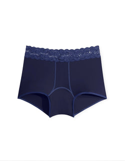 Joyja Emily period-proof panty in color Evening Blue and shape shortie