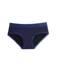 Joyja Olivia period-proof panty in color Evening Blue and shape hipster