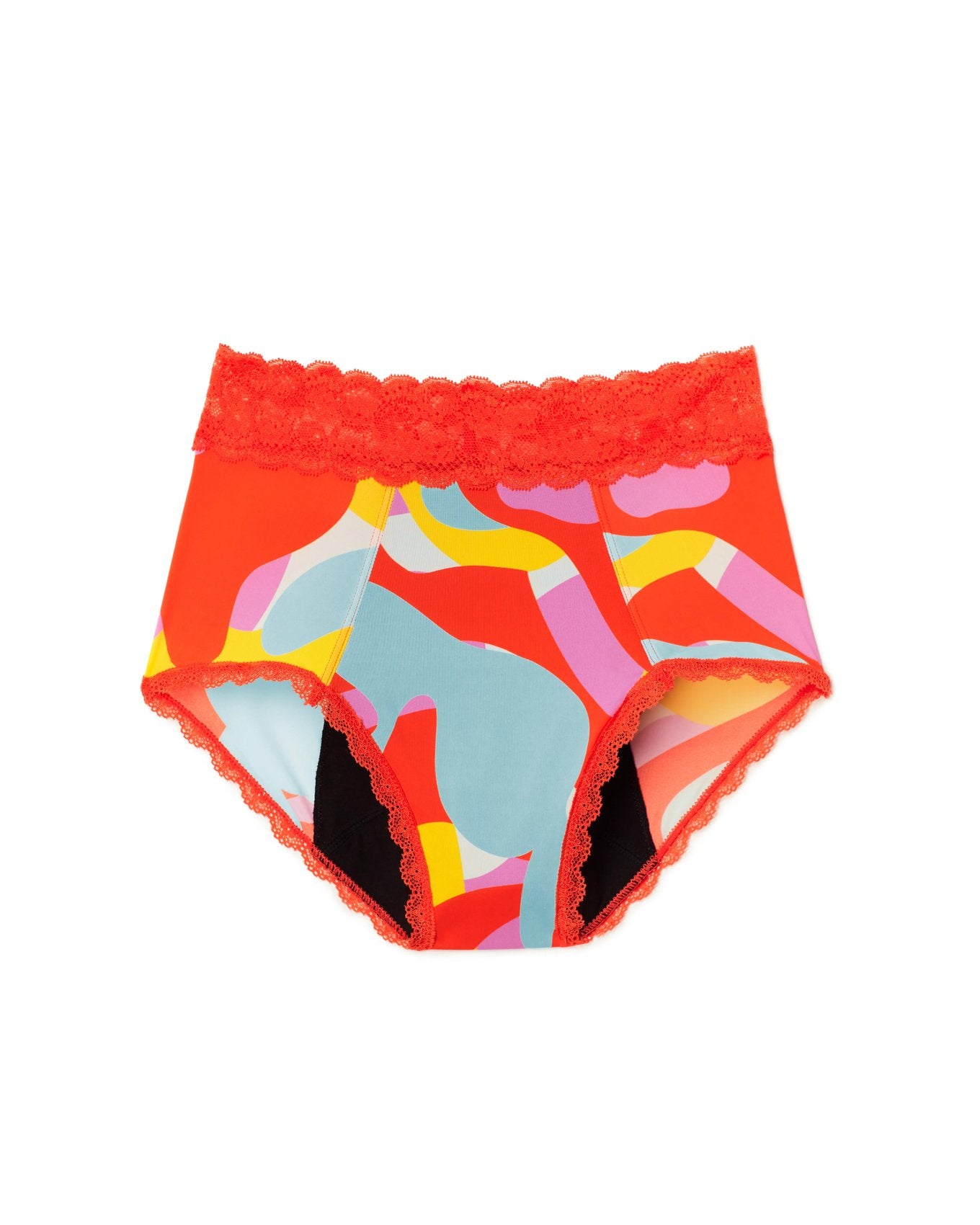 Joyja Amelia period-proof panty in color Abstract Forms C02 and shape high waisted