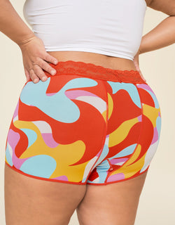 Joyja Emily period-proof panty in color Abstract Forms C02 and shape shortie