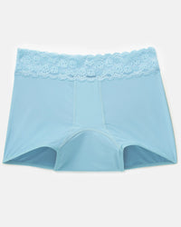 Joyja Emily period-proof panty in color Iced Aqua and shape shortie